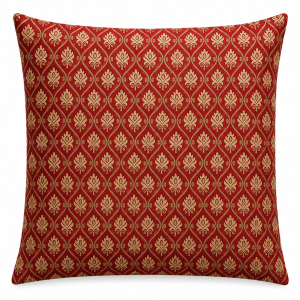 Opulent Red & Gold Brocade Silk Cushion Cover 18"18"