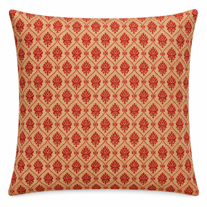 Opulent Gold & Red Brocade Silk Cushion Cover 18"18"