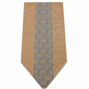 Champaigne Beige Ace Design Brocade Silk 8seater Table Runner